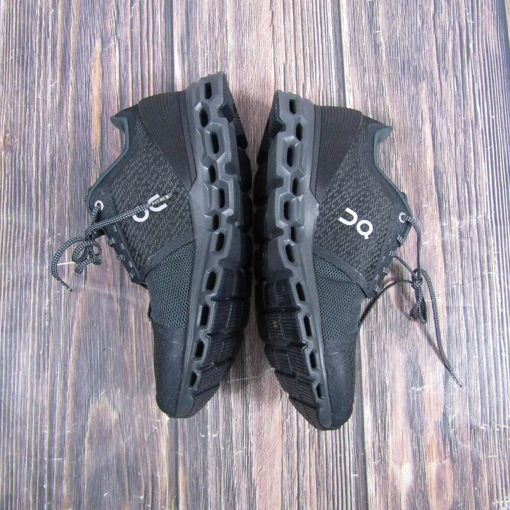 On Cloudstratus Running Shoes Mens Size 7.5 Black Road Cushioned Sneaker